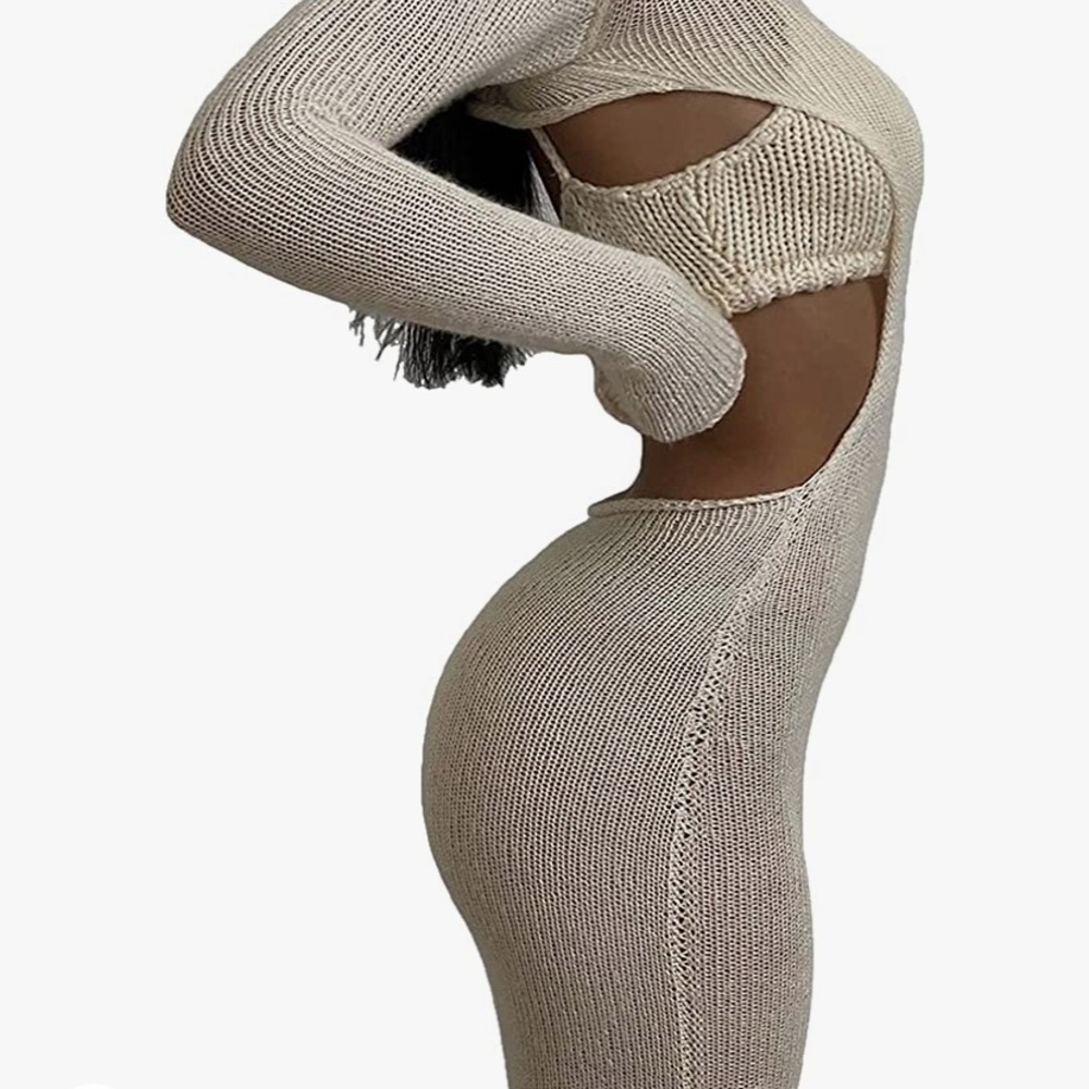 Cut out knit dress